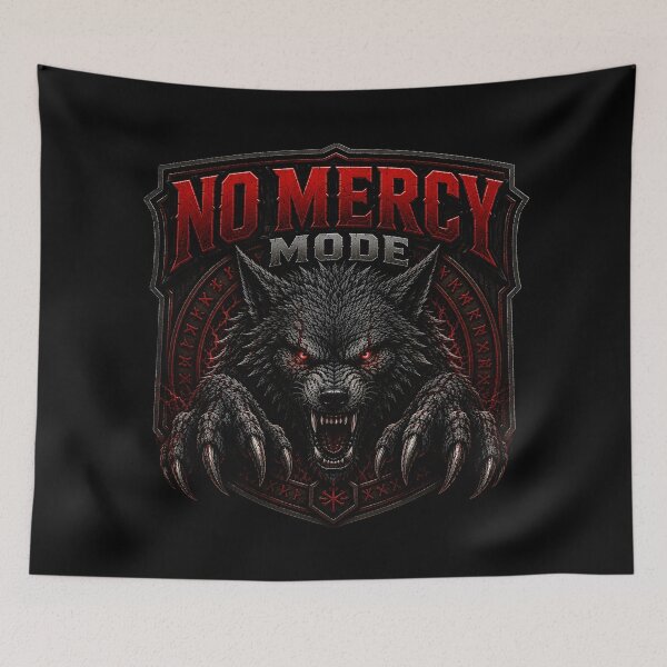 Item preview, No Mercy Mode Viking Wolf Norse Mythology Design designed and sold by R3X .