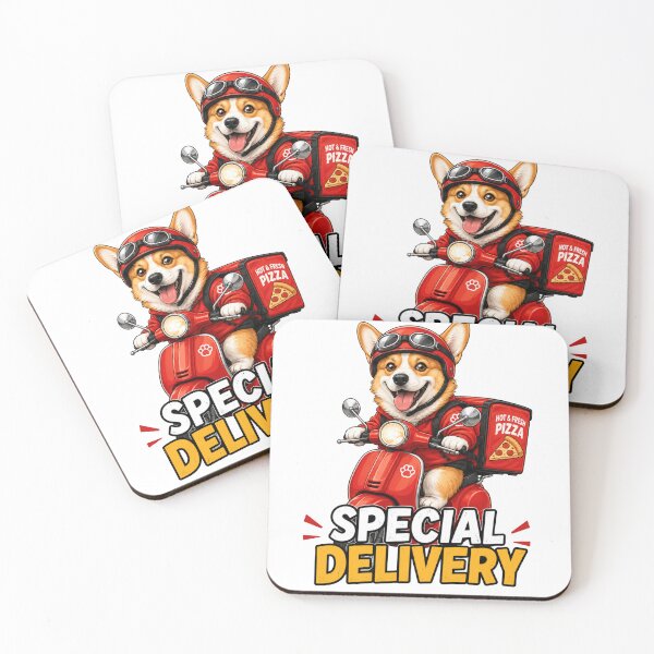 Item preview, Special Delivery Cute Dog Sticker designed and sold by PawFusionArt.