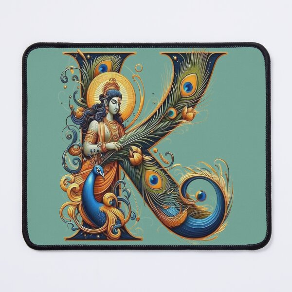 Item preview, K for Krishna - Divine Alphabet Art designed and sold by IndianShopper.