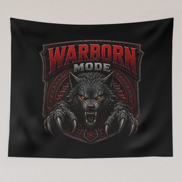 Item preview, Warborn Mode Viking Wolf Norse Warrior Design designed and sold by R3XFORGE.