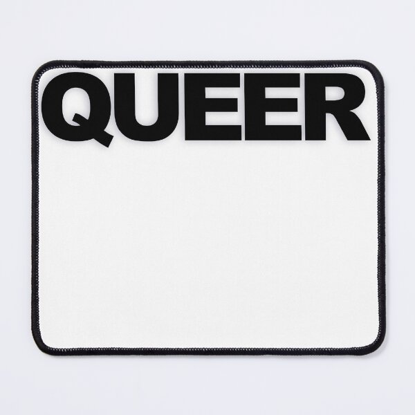 Item preview, QUEER — Black Minimal Bold Type Statement designed and sold by WORDPAUSE.
