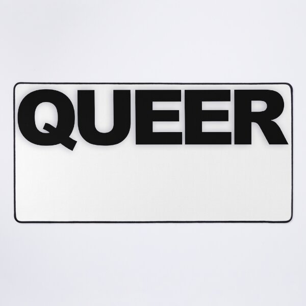 Item preview, QUEER — Black Minimal Bold Type Statement designed and sold by WORDPAUSE.