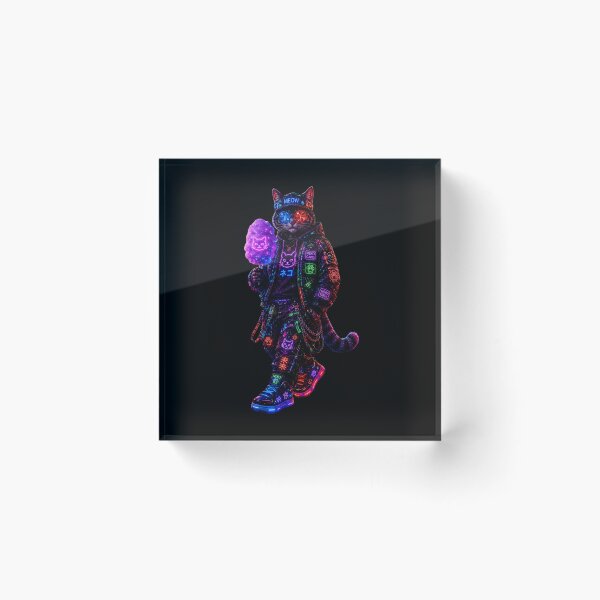 Item preview, Neon Carnival Rebel Cat designed and sold by Neon Riot Studio.