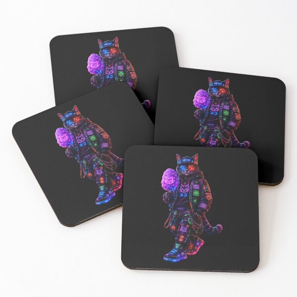 Item preview, Neon Carnival Rebel Cat designed and sold by Neon Riot Studio.