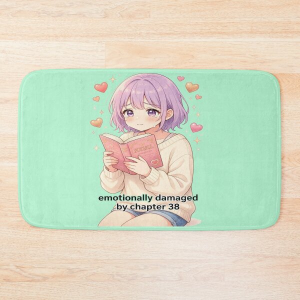Item preview, Dañado emocionalmente por el capítulo 38 | Diseño de anime de romance divertido para lectores designed and sold by BookedAndDesign.