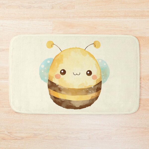 Item preview, Plump bee on a pastel yellow background designed and sold by MlleLAbeille.