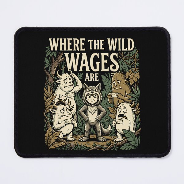 Item preview, Where The Wild Wages Are — Funny Parody Shirt | Millennial Humor | Work Life Sarcastic Gift | Paycheck Humor Tee designed and sold by BumbleBloom7.