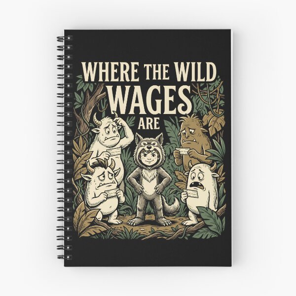 Item preview, Where The Wild Wages Are — Funny Parody Shirt | Millennial Humor | Work Life Sarcastic Gift | Paycheck Humor Tee designed and sold by BumbleBloom7.