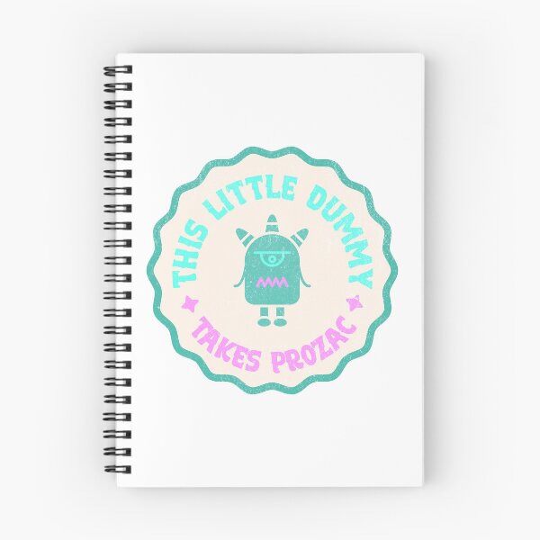 Item preview, Funny Mental Health Shirt This Little Dummy Takes Prozac Neon Pink & Teal Cute Monster Med Chronic Illness Humor Spoonie Life Mental Health Sarcasm designed and sold by RealLifeMerchies.