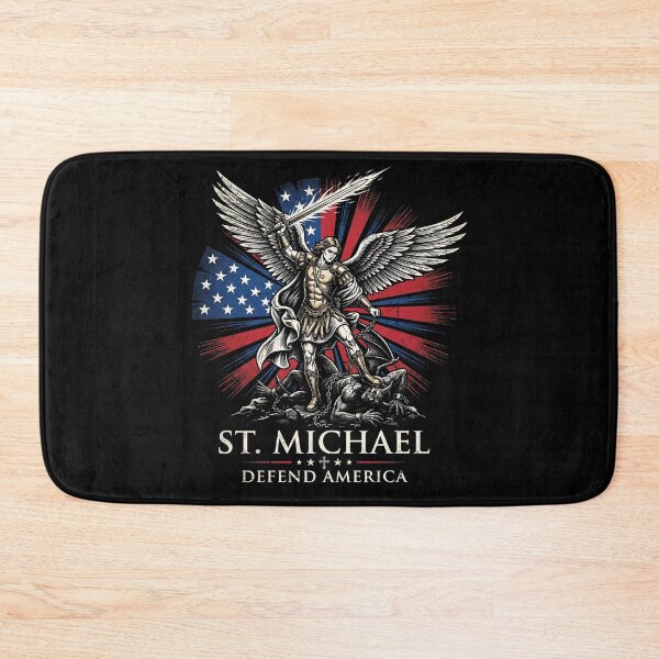 Item preview, St. Michael Defend America - Patriotic Christian Archangel Warrior Art designed and sold by AdyKurniawan.