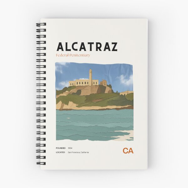 Item preview, Alcatraz Federal Penitentiary Midcentury Modern Travel Poster designed and sold by GhostlyWorld.