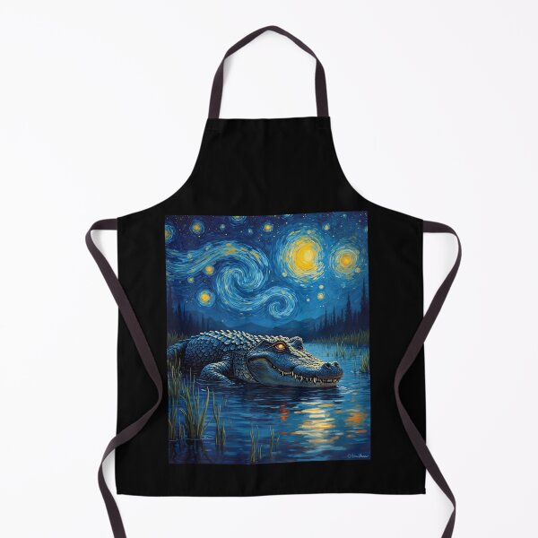 Item preview, Van Gogh's Starry Night Alligator Crocodile Swamp Art designed and sold by Littermin.