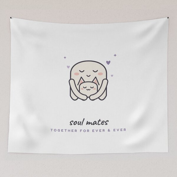 Item preview, Soul Mates | Ghost Hugging Ghost Cat designed and sold by AmberSkyPhoto.