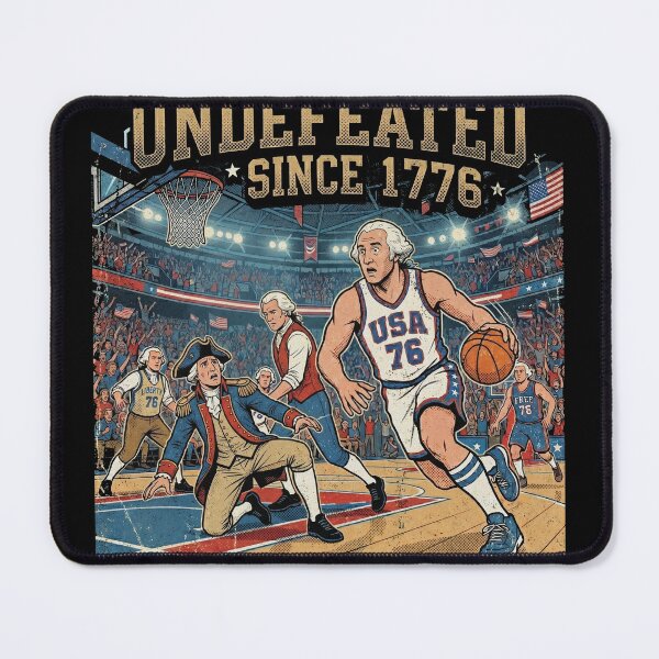 Item preview, Undefeated Since 1776 - Funny George Washington Basketball Comic designed and sold by AdyKurniawan.