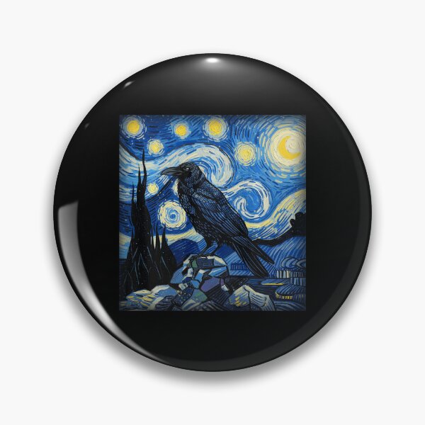 Item preview, Raven Starry Night Van Gogh Gifts For Men Women Crow Lover  designed and sold by Littermin.