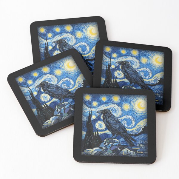 Item preview, Raven Starry Night Van Gogh Gifts For Men Women Crow Lover  designed and sold by Littermin.