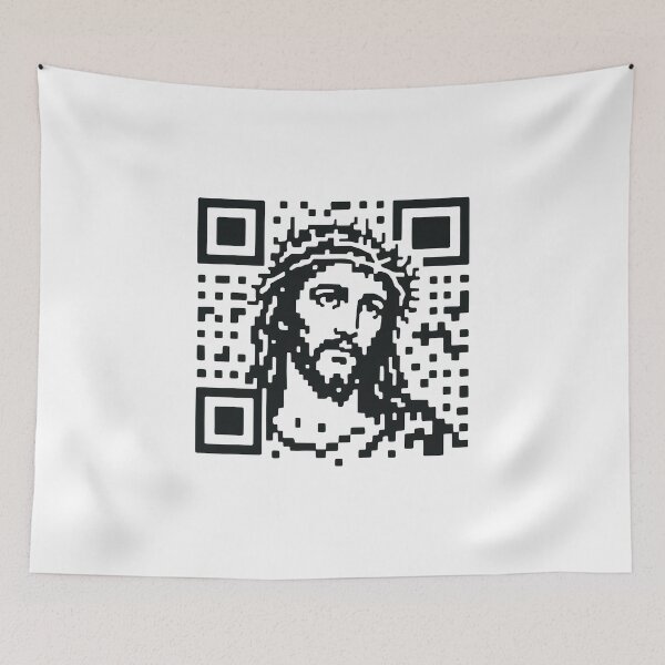 Item preview, Jesus QR Code designed and sold by SlayPOPShop.
