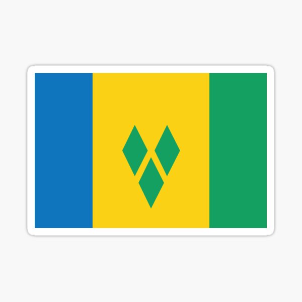 "St. Vincent and The Grenadines National Flag" Sticker for Sale by