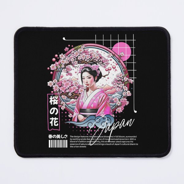Item preview, Geisha Pink Cherry Blossom Japanese Art designed and sold by AerynnXIdris.