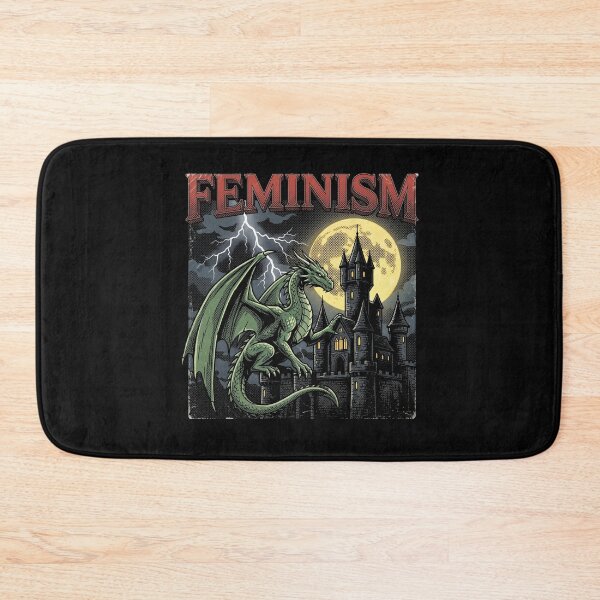 Item preview, Heavy Metal Feminism - Retro Gothic Dragon & Castle Fantasy Meme designed and sold by AdyKurniawan.