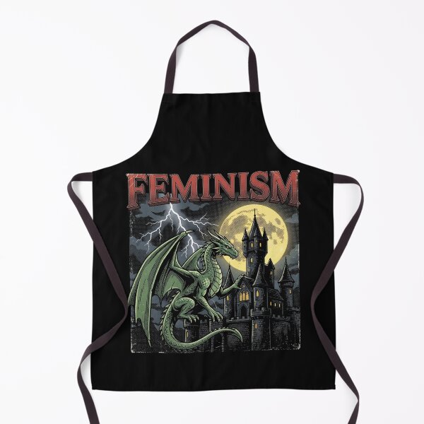 Item preview, Heavy Metal Feminism - Retro Gothic Dragon & Castle Fantasy Meme designed and sold by AdyKurniawan.