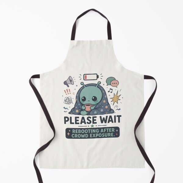 Item preview, Please Wait Rebooting After Crowd Exposure - Funny Sensory Overload Design designed and sold by BlackSector77.
