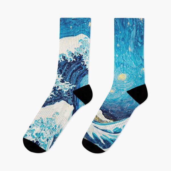 Item preview, The Great Wave of Kanagawa Van Gogh Style designed and sold by NeededTees.