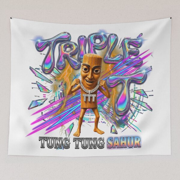 Item preview, Triple T Y2K Glitchcore Superstar - Tung Tung Tung Sahur Brainrot Edition designed and sold by Kitkin.