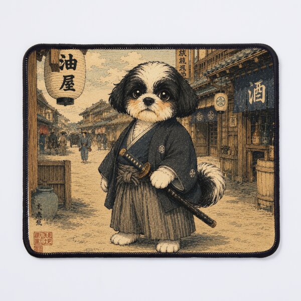 Item preview, Samurai Shih Tzu in Edo Street designed and sold by ShihTzuRareArt.