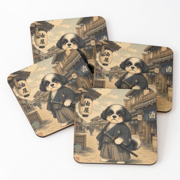 Item preview, Samurai Shih Tzu in Edo Street designed and sold by ShihTzuRareArt.