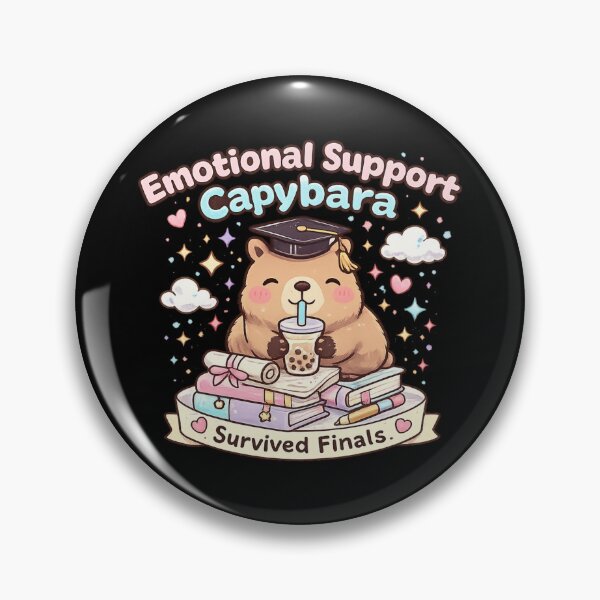 Item preview, Cute Emotional Support Capybara Graduation – Survived Finals Kawaii Study Gift designed and sold by MartBook.