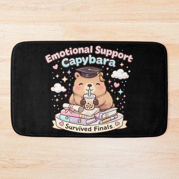 Item preview, Cute Emotional Support Capybara Graduation – Survived Finals Kawaii Study Gift designed and sold by MartBook.