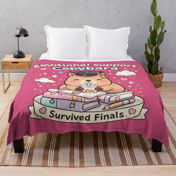 Item preview, Cute Emotional Support Capybara Graduation – Survived Finals Kawaii Study Gift designed and sold by MartBook.