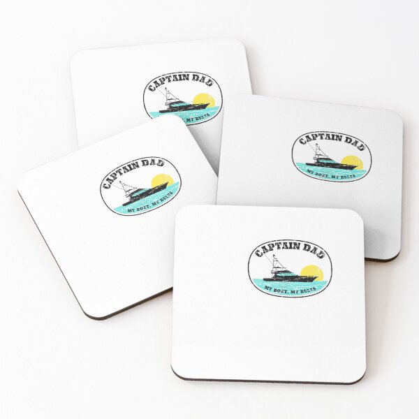 Item preview, (2 Sided Print) Captain Dad My Boat My Rules Yacht Boating T-Shirt designed and sold by JJLetterDesigns.