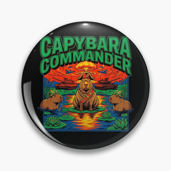 Item preview, Capybara Commander Funny Capybara Warrior designed and sold by Kitkin.