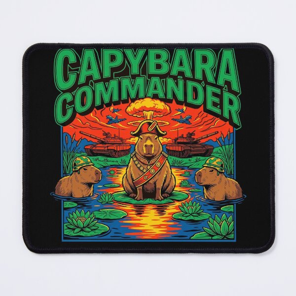 Item preview, Capybara Commander Funny Capybara Warrior designed and sold by Kitkin.
