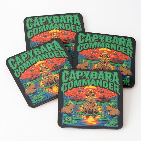 Item preview, Capybara Commander Funny Capybara Warrior designed and sold by Kitkin.