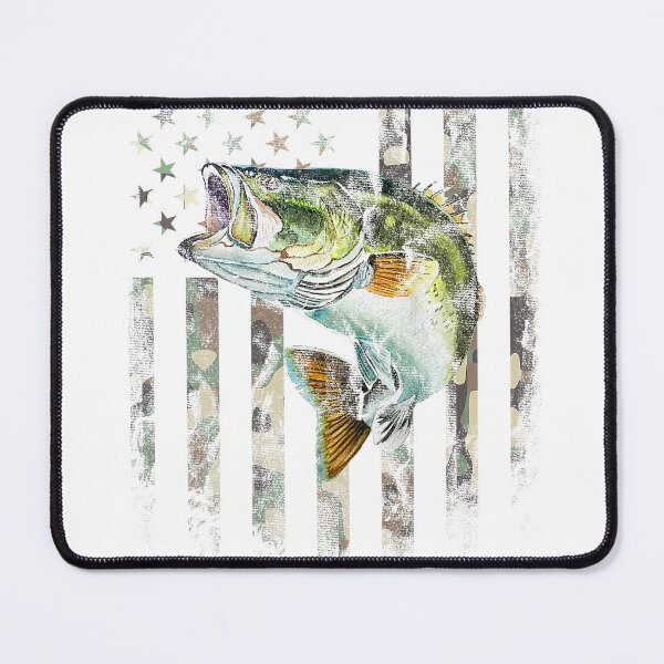Item preview, (Art on Back) American Flag Camo Bass Fish Fishing T-Shirt designed and sold by DArtfulStudio.
