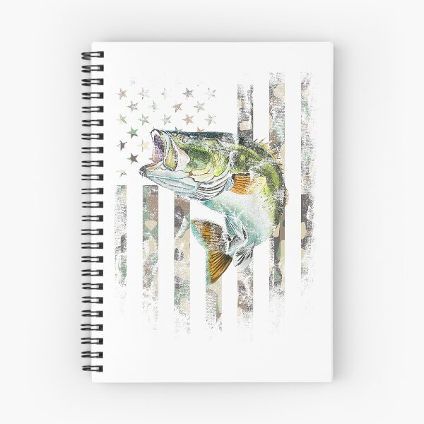 Item preview, (Art on Back) American Flag Camo Bass Fish Fishing T-Shirt designed and sold by DArtfulStudio.