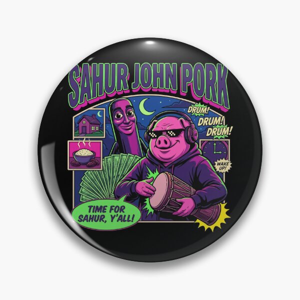 Item preview, Tung Tung Tung Sahur John Pork Meme Brainrot designed and sold by Kitkin.