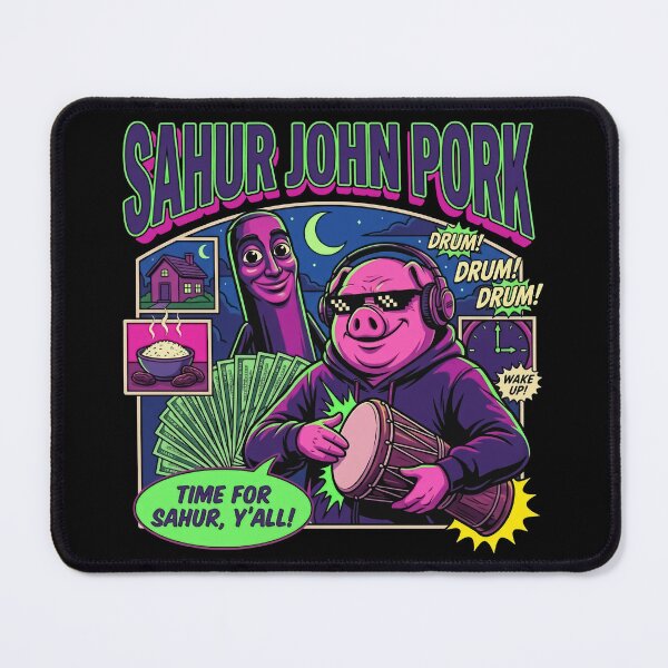 Item preview, Tung Tung Tung Sahur John Pork Meme Brainrot designed and sold by Kitkin.