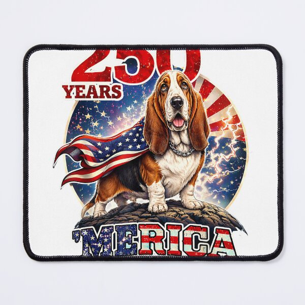 Item preview, 250 Years of Freedom Basset Hound Dog 1776-2026 4th of July T-Shirt designed and sold by Othinus.
