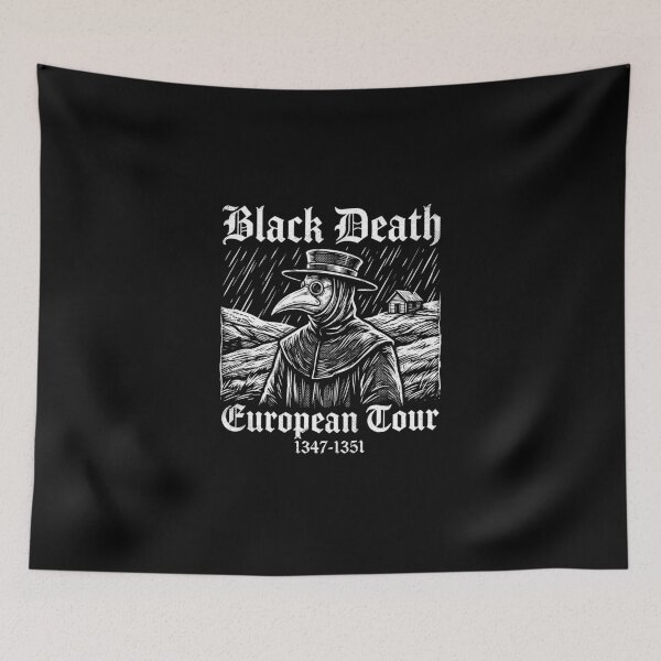 Item preview, Black Death European Tour 1347-1351 - Funny Plague Doctor Goth Meme designed and sold by AdyKurniawan.