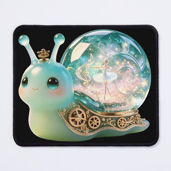 Item preview, Emerald Snail - Vintage Crystal Music Box & Ballerina Dream designed and sold by ABYSSLAB.