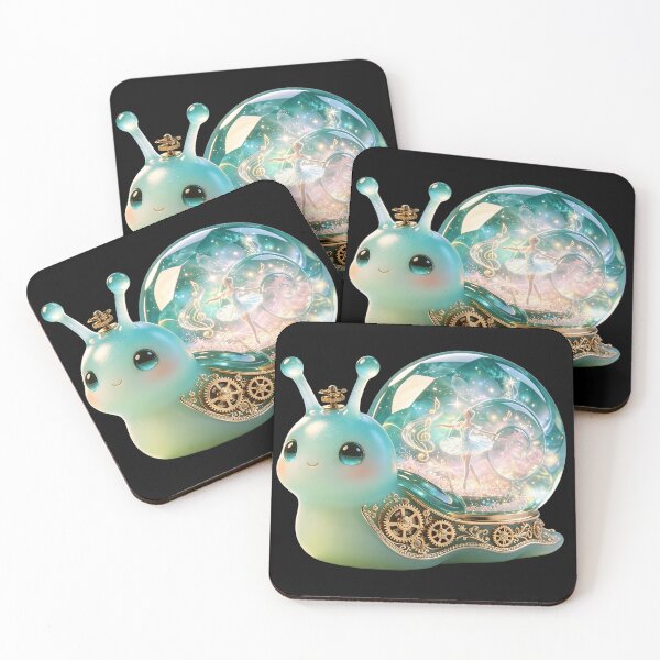 Item preview, Emerald Snail - Vintage Crystal Music Box & Ballerina Dream designed and sold by ABYSSLAB.