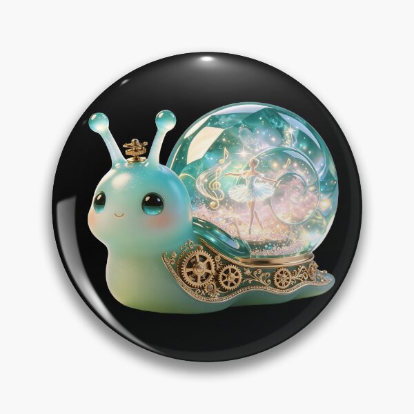 Item preview, Emerald Snail - Vintage Crystal Music Box & Ballerina Dream designed and sold by ABYSSLAB.