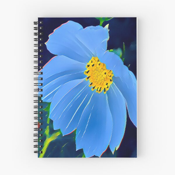Item preview, Abstract Impressionist Blue Cosmos Flower Digital Art designed and sold by BalkanBloom.