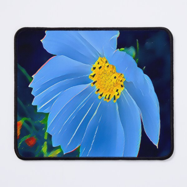 Item preview, Abstract Impressionist Blue Cosmos Flower Digital Art designed and sold by BalkanBloom.