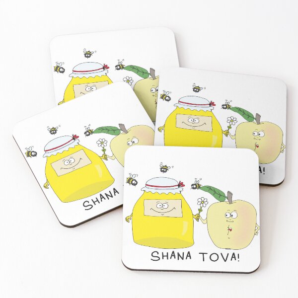 Item preview, Cute Shana Tova Apple and Honey Jar Jewish New Year designed and sold by MyxaART.