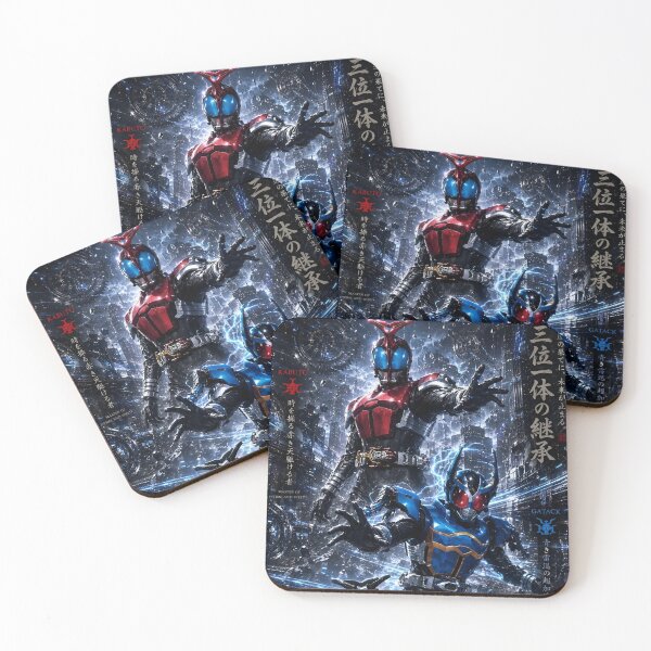 Item preview, Kamen Rider Kabuto Kabuto Gatack Dark Kabuto Trio | Clock Up Rider Anime Poster designed and sold by Dyan4.